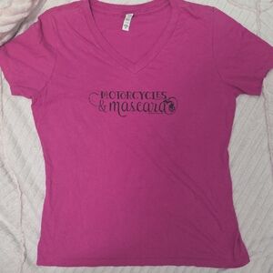 Pink V-Neck Tee
